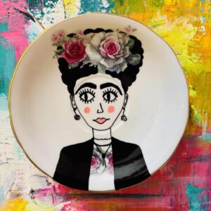 Frida Kahlo with Roses in her hair